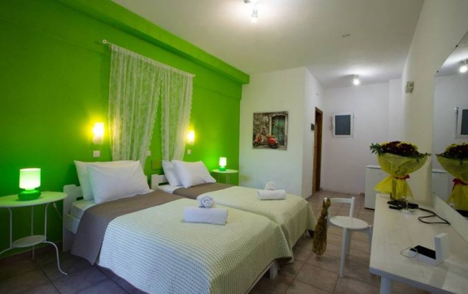 tweepersoonskamer van Hotel Iliada Santorini