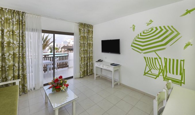 Een huiskamer van Appartementen Hesperia Bristol Playa op Fuerteventura