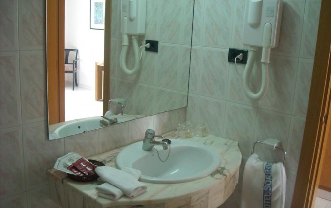 Badkamer in Hotel Sorrabona aan de Costa Brava