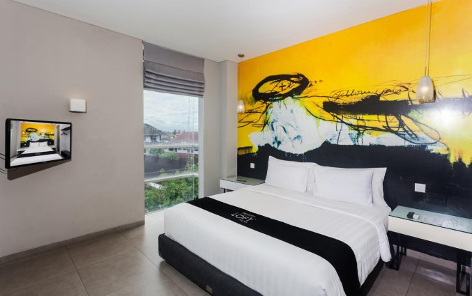 Tweepersoonskamer van Hotel Loft Legian op Bali