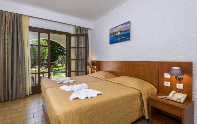Kamer met tweepersoonsbed in Hotel Gaia Garden op Kos