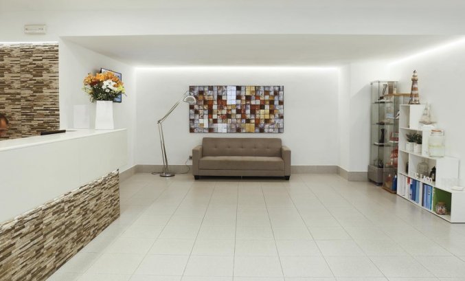 Lobby van Appartementen Roc Lago Park op Menorca