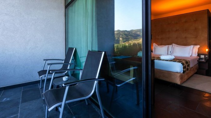 Terras van kamer in Hotel Douro Palace Resort & SPA in Noord-Portugal