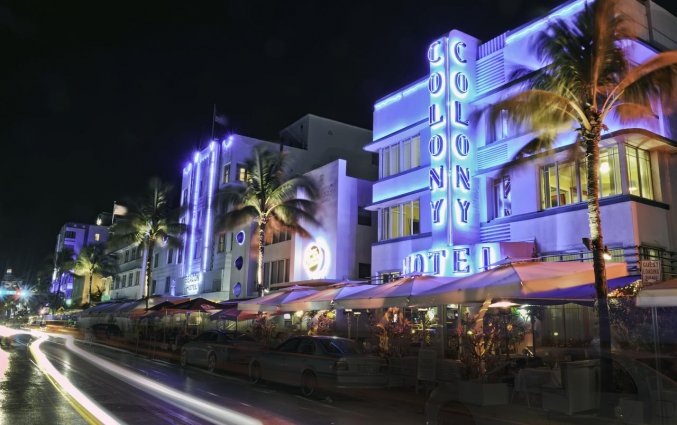 Gebouw van Hotel Colony Ocean Drive in Miami
