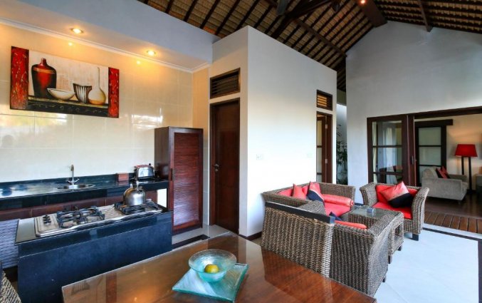 Keuken van hotel Aleesha Villas in Bali