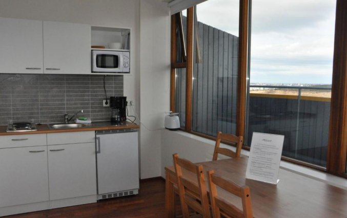 Keuken van appartementen Iceland Comfort in IJsland