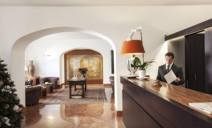 Receptie van Hotel Palazzo Brunaccini op Sicilië