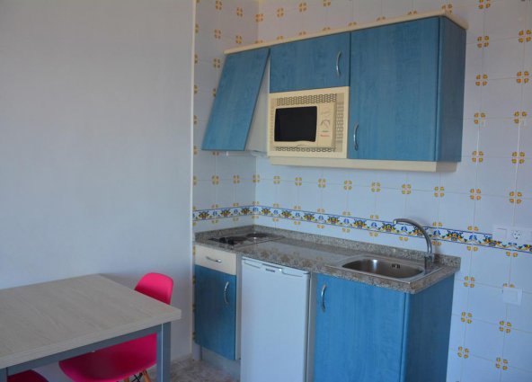 Keuken van een appartement van Appartementen Playa Moreia op Mallorca