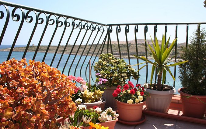 Balkon accommodatie White Dolphin Holiday Complex op Malta