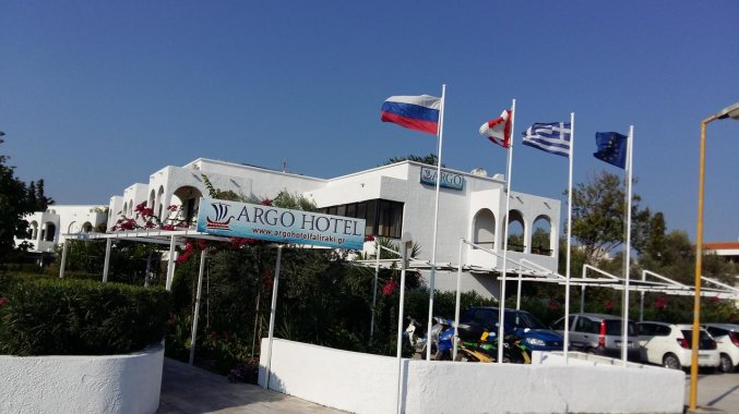 Gebouw van Hotel Argo op Rhodosa