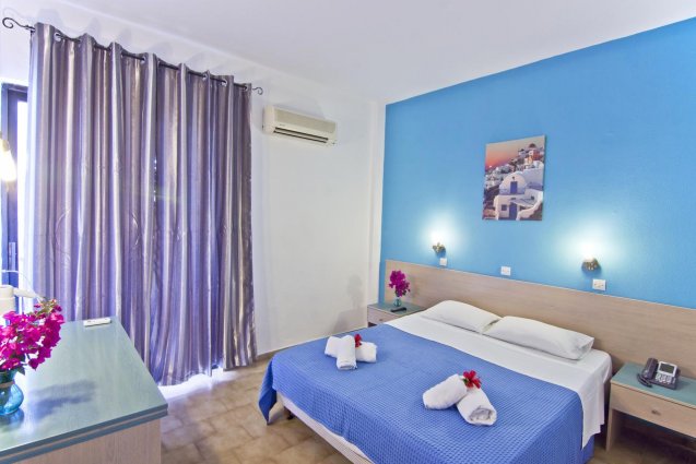 Tweepersoonskamer van Hotel Argo op Rhodosa