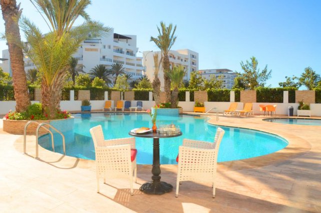 Het zwembad van Aparthotel Atlantic Palm Beach Agadir