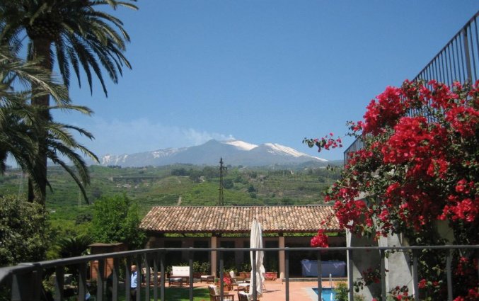 Uitzicht van Hotel Etna op Sicilië
